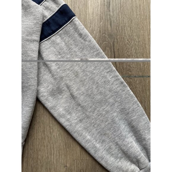 Rare Vintage 80s Nike Swoosh Full Zip Sweater Hoodie Youth Kids XL Gray Blue - Picture 16 of 16